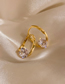 Fashion Gold Real Gold Electroplated Diamond Ring Earrings