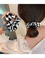 Fashion Large Square Checkered Pleated Hair Tie