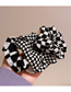 Fashion Large Square Checkered Pleated Hair Tie