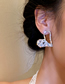 Fashion Silver Copper Inlaid Zirconium Sparkling Diamond Love Earrings