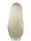 Fashion Light Golden Creamy Yellow Chemical Fiber High Temperature Silk Long Straight Hair Wig Cover