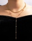 Fashion Gold Alloy Chain Y-shaped Necklace