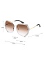 Fashion Gray Flakes Trimmed Point Drill Sunglasses