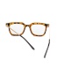 Fashion Transparent Gray Diamond Square Point Diamond Leopard-print Frame Sunglasses