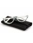 Fashion Transparent Sheet Diamond Cat Eye Half-rim Sunglasses