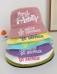 Fashion Purple Children's Smiley Letter Printed Fisherman Hat
