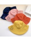 Fashion Smiley Letters Blue Children's Double-sided Letter Printing Anti-sack Hat