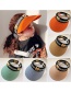 Fashion Beige Orange Children's Letter Knitted Sunscreen Empty Top Hat
