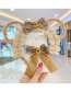 Fashion Bow Striped Hairpin Children's Knitted Bow Bear Hairpin