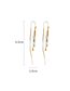 Fashion Gold Copper Inlaid Zirconium Tassel Earrings