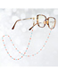 Fashion White Tangerine Color Beaded Halterneck Glasses Chain