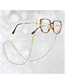 Fashion Green Colored Glass Beads Glass Beads Beaded Halterneck Glasses Chain