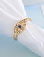 Fashion Gold Alloy Diamond Eye Open Ring