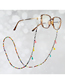 Fashion Yellow Tassel Color Tassel Rice Beads Beaded Halterneck Glasses Chain