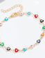 Fashion Golden Multicolored Five-pointed Star-shaped Eye Anklet Color Love Eye Anklet