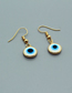 Fashion White And Blue Eye Earrings Resin Eye Earrings