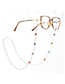 Fashion Stained Glass Flower Rice Beads Flower Beaded Halter Neck Glasses Chain