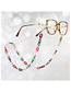 Fashion Beige Square Acrylic Chain Halter Neck Glasses Chain