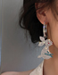 Fashion Love Tassel Diamond-studded Rabbit Earrings