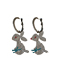 Fashion Silver Bunny Earrings Diamond-studded Rabbit Earrings