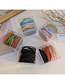 Fashion Khaki 50 Strips Threaded Rubber Sleeve Hair Band
