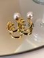 Fashion Gold Diamond Pearl Flower Hairpin