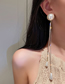 Fashion Rhinestone Alloy Inlaid Zirconium Pearl Tassel Earrings