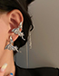 Fashion Beads Alloy Inlaid Zirconium Pearl Tassel Earrings