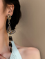 Fashion Gold Metal Foil Love Earrings