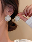 Fashion Black And White Plaid Checkered Geometric Earrings