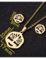 Fashion Silver Stainless Steel Hollow Tree Of Life Necklace And Earring Set