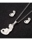 Fashion Silver Stainless Steel Pregnant Mother Shaped Necklace And Earring Set