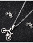 Fashion Gold Bicycle Earrings And Necklace Set
