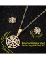 Fashion Gold Compass Stud Necklace Set