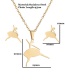 Fashion Gold Stainless Steel Ballerina Stud Earrings And Necklace Set