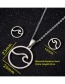 Fashion Gold Stainless Steel Round Wave Necklace And Earring Set
