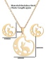 Fashion Steel Color Stainless Steel Rabbit Moon Necklace And Earring Set