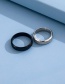 Fashion Black+white Frosted Ring Set
