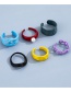 Fashion Color Alloy Spray Paint Geometric Opening Ring Set