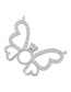 Fashion White Gold Micro Diamond Hollow Butterfly Diy Accessories