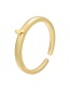 Fashion Golden Lightning 18k Gold-plated Copper Plated Smooth Lightning Opening Ring