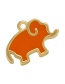 Fashion Orange Copper Drip Oil Elephant Diy Necklace Accessories