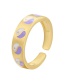 Fashion Color Dripping Gossip Opening Ring