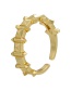 Fashion Golden Vj264 Micro-inlaid Zirconium Sharp Thorn Head Shape Ring