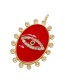 Fashion Red Copper Inlaid Zirconium Drip Oil Eye Diy Accessories
