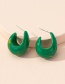 Fashion Jade Green Resin U-shaped Earrings