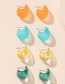 Fashion Orange Resin Geometric Drop Earrings