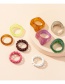 Fashion Ring Set Acrylic Chain Wide Brim Ring Set
