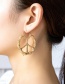Fashion Gold Geometric Hollow Circle Earrings