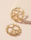 Fashion Gold Geometric Hollow Circle Earrings